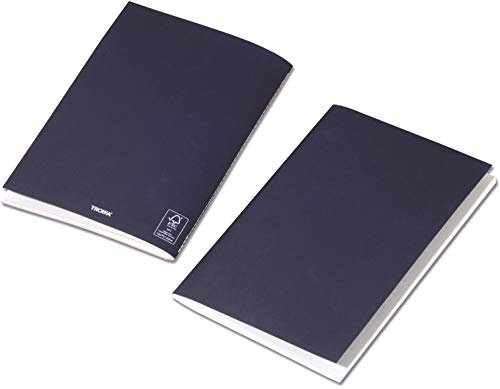 Troika Set aus 2 Notizbüchern DIN A5 (Ersatz BTJ36/BR), pro Notizblock: 36 perforierte Seiten, FSC zertifiziertes Papier, Punktraster, Papier, schwarz