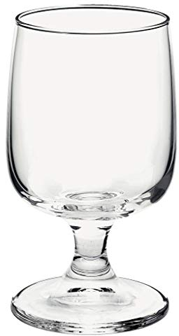 BORMIOLI ROCCO ‘Executive’ Stemmed Glasses Set of 6 (29.5cl) – Water Glasses/Beer Glasses/Wine Glasses – Premium Toughened Glass: Dishwasher Safe – Luxury Italian Glassware