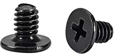 sourcing map M2x3mm Cruciforme Vis Attache Noir 3.8mm Diamètre Vis Tête pour Portable PC TV Ventilateur Audio Interrupteur 50pcs
