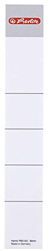 Herlitz 9743154 Rückenschild 30 x 190 mm für 5 cm-Ordner, zum Einstecken, 10 Stück, weiß (3)