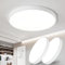 Style home 2Pcs 24W Deckenleuchte LED Deckenlampe aus Metall,Ø30x4cm Warmweiß 3000K, Ultraslim Moderne Runde Leuchte für Wohnzimmer Schlafzimmer Kinderzimmer Arbeitszimmer Büro Küche Flur Diele(Weiß)