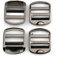 E-outstanding Tension Lock 4PCS 25mm/1Inch Black Adjustable Zinc Alloy Buckles Ladder Lock Slider for Backpack Strap Accessories