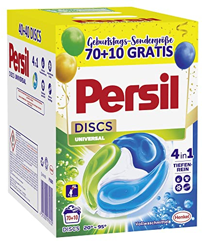 Persil Universal 4in1 DISCS Vollwaschmittel 70+10 (1 x 80) Waschladungen Waschmittel
