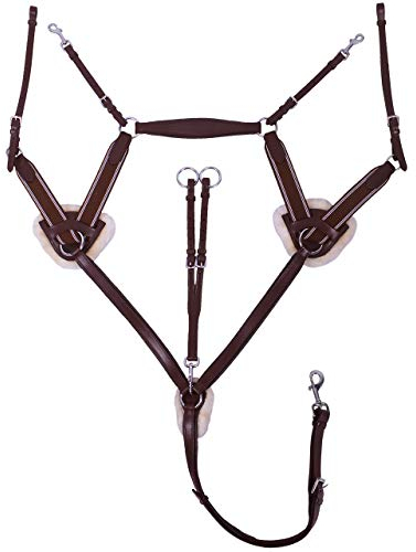 ARBO-INOX Vorderzeug Leder 5-Punkt-Vergurtung mit Martingal (Cob, Braun)