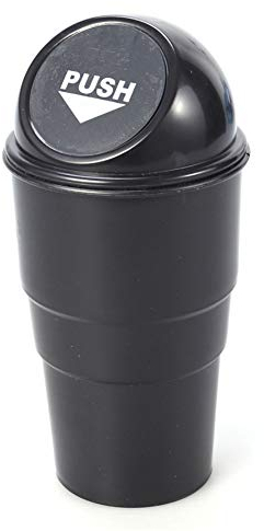 MoreChioce Poubelle de Voiture Portable, Mini Poubelle Etanche de Voiture avec Couvercle Porte-Gobelet Voiture Poubelle en Plastique pour l'Intérieur de Voiture/Bureau/Maison