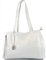 modamoda de T205 Damen Leder Schultertasche Shopper Henkeltasche handmade in Italy, Farbe:Weiß