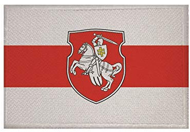 U24 Aufnäher Belarus alt mit Wappen Fahne Flagge Aufbügler Patch 9 x 6 cm