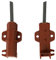 vhbw 2x spazzola in carbone con base compatibile con Arçelik 371201201, 371201202 lavatrice, rosso