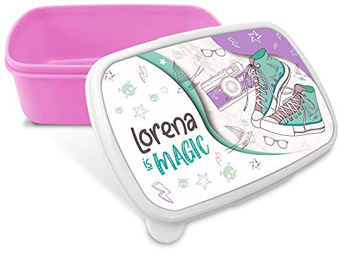 LolaPix Fiambrera Personalizada Infantil. Caja Merienda. Caja Almuerzo Infantil. Tuper Niño Colegio. Taper Niños Colegio Personalizado. Taper niña niño. COLOR A ELEGIR. Magic