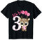 Kinder Reh Geburtstagsshirt Rehkitz 3 Geburtstag Mädchen 3 Jahre T-Shirt