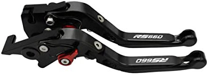 LongGreat Racing Einstellbare Brems Kupplungshebel für Aprilia RS660 Tuono 660 2021 TUONO V4 1100RR 2017-2021 RSV4 FACTORY RSV4-R/RR/RF 2009-2021 (Schwarz)