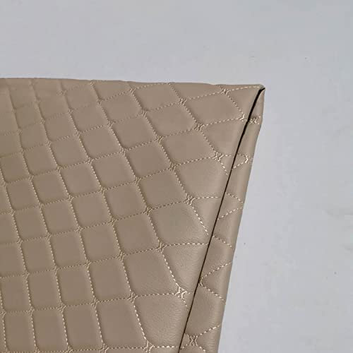 Yimihua Kunstleder gesteppt kaschiert Leder Stoff Kunstleder Meterware Bezugsstoff Polsterstoff Lederoptik für Handwerk DIY nähen 1,4m breit (Color:Nicht-gerade Weiss)