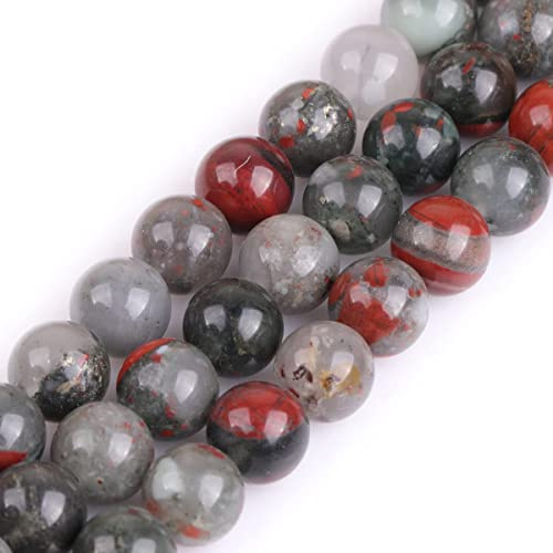 Genuine Africa Bloodstone Beads Round 4mm Semi Precious Gemstone Beads for Jewelry Making 88pcs 1 Strand 15