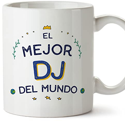 MUGFFINS Tazas para DJ hombre - En Español - Mejor del Mundo - 11 oz / 330 ml - Regalo original y divertido