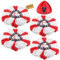5PCS Repuesto para fregona Compatible con Vileda Recambio Turbo I Turbo Smart I EasyWring and Clean Recambio,4 Cabezales de Microfibra de Recambio + 1 Triangular Turbo Recambio Base