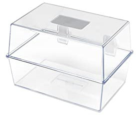 Deflecto® 6 x 4 Card Index Box Crystal