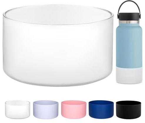 HEYSKAY Schutzflasche, Silikon-Stiefelabdeckung, 340 ml, 680 ml, für Hydroflasche, Wasserflaschen-Zubehör, Yeti, Takeya, MIRA, Eisenflasche, 40 g Stanley (340 g) 2/68 DE 0.4 g, transparent)