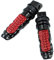 ihreesy Repose-pieds avant pour moto, 2 pièces en alliage d'aluminium pour passager arrière de moto décoration parfaite pour repose-pieds universels 8 mm pour repose-pieds pour moto,Rouge