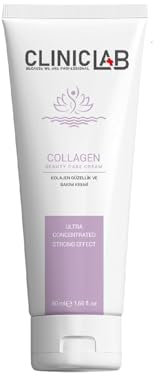 Cliniclab Crema al collagene per il viso con acido ialuronico e vitamina E - Crema idratante per viso e collo per donne e uomini - Idratante quotidiana della pelle (50 ml)