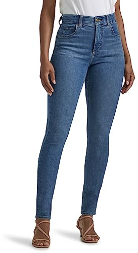Lee Women's Ultra Lux Comfort with Flex Motion Skinny Leg Jean with Ever Fit Blue Format 16