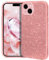 MATEPROX Custodia per iPhone 15 Cover Glitter Sparkle Lucida Cristallo Bling Carino Sottile Protettiva Cover per iPhone 15 6,1'' 2023-Rosa