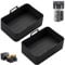 Silicone Air Fryer Liner for Ninja Dual AF400UK/Ninja AF451UK/SL400UK/Tower T17088/Ninja Double Stack Air Fryer, Lager Air Fryer Liners Reusable Air Fryer Accessories for 8.5-9.5 L Dual Air Fryers
