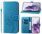 KRAFTCARE Handyhülle für Samsung S20 Hülle, für S20 Hülle mit Kartenfach Geld Slot Ständer Magnetic Closure, Flip Case Leder Schutzhülle Tasche Handyhülle für S20 Hülle, Blau