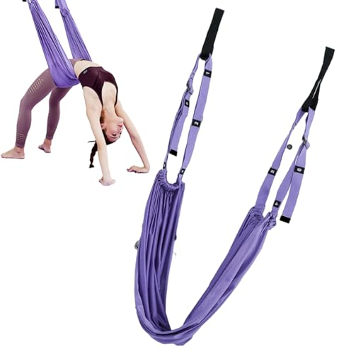 EWFAS Yoga-Schaukel | Aerial Yoga Hängematte | Yogagurte zum Dehnen | Yoga-Inversionsschaukel | Flexibilitätstrainer Backbend Assist Stretch Out Strap für Reha-Pilates-Ballett-Spagat