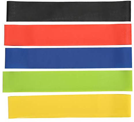 PerGar Widerstandsbänder, 5 Stück Elastische Übungswiderstandsbänder, Ringkörpertraining-Fitnessbänder, Armbänder für das Training, Widerstandsbänder für Beine, Trainingsbänder
