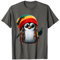 Chill Reggae Vibe Cool Rasta Dreadlocks Pinguin in Beanie T-Shirt
