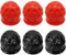 HXSYKJDM 6 Stück Anhängerkupplung Abdeckung, 50mm, Schwarz/Rot, Gummi, Praktisch
