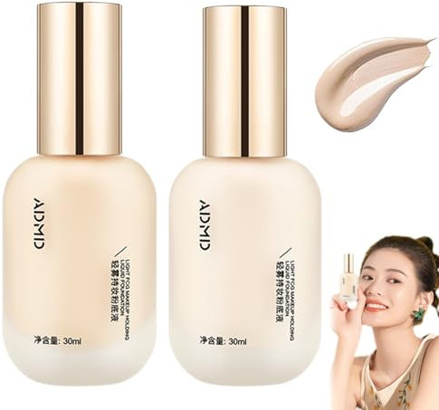 ADMD Liquid Foundation, Moisturizing Foundation, Vodo Oil Control Matte Foundation, Uodo Liquid Foundation, Hydrating Waterproof And Light Long Lasting Foundation, 1.05 oz (Elfenbein + Natur)