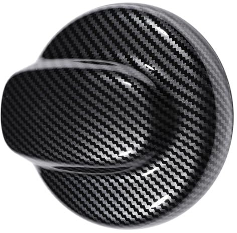 VHEUHZ Aufkleber für Tankdeckel Abdeckung schützende Aufkleber Kraftstofftank Kompatibel mit BMW MINI Cooper S JCW R56 R55 (Kohlefaser)