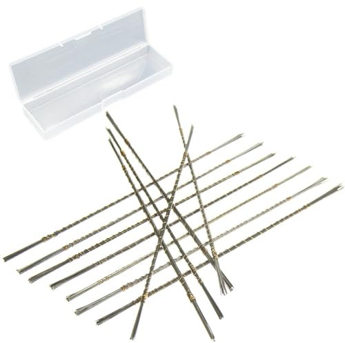 144Pcs Jeweler's Saw Blades with Storage Box, 1/0 2/0 3/0 4/0 5/0 6/0 1# 2# 3# 4# 5# 6# Piercing Saw Blades Set, Precision Steel Cutting Blades for Detailed Work Crafts
