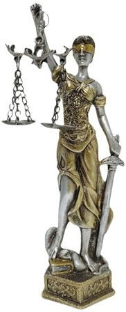 Nuyhgtr Statue blinde Gerechtigkeit für Wohnzimmer, Hauseingang, Halle, Justizskulptur, Schlafzimmer, Engelsstatue, Café, griechische römische Gerechtigkeit, Statue, Kunstharz, Justiz, blinde Dame