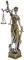 Nuyhgtr Statue blinde Gerechtigkeit für Wohnzimmer, Hauseingang, Halle, Justizskulptur, Schlafzimmer, Engelsstatue, Café, griechische römische Gerechtigkeit, Statue, Kunstharz, Justiz, blinde Dame
