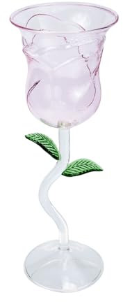 PHENOFICE Bicchiere Goblet Forma Di Rosa Elegante Calice Per Cocktail e Vino Per Bar e Eventi Speciali Design Romantico e Delicato
