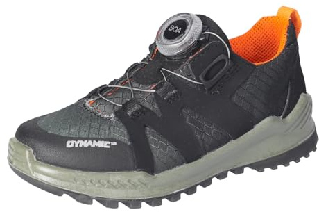 RICOSTA Jungen Low-Top Sneaker Walk, Kinder Halbschuhe, lose Einlage, Freizeitschuhe, Turnschuhe, Laufschuhe, schwarz/eukalyptus (092), 38 EU