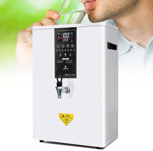 QIANMEI Water Boiler Catering Urn Electric Hot Water Dispenser, Step-Heating Commercial Kettle Combination Full-Automatic Hot Water Pot, Stainless Steel, Large Capacity, 2500W Fast Heating(60l)