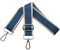 Schultergurt für Tasche Taschengurte zum Wechseln, Verstellbar Taschengurt Breit 3.8cm mit Silber Karabiner - Taschenband Schulterriemen Tragegurt für Handtaschen Damen, Khaki/Blau, K39