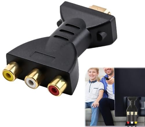 HDMI to AV Adapter, HDMI to AV RGB RCA Converter AV Video Adapter High-Definition Audio Video Adapters Digital Signal Component Converter Compatible with TV Laptop Xbox PS2 VHS VCR Camera DVD USB