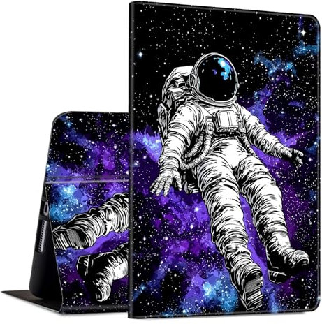 Étui pour toute nouvelle tablette Amazon Fire HD 10 et 10 Plus (13e/11e génération, sortie 2023/2021) 10,1 pouces mince en cuir PU réglable multi-angle avec fonction veille/réveil automatique, Space
