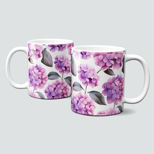 online-hut - Tasse - Kaffeebecher - Viktorian - Viktorianisches Blüten Muster - Flower - Hortensie - Bunt - Color - Motivtasse - Geschenkidee - LT-886