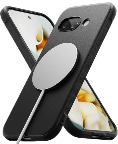 Ringke Onyx Magnetic für Google Pixel 9a Hülle, [Kompatibel mit MagSafe] Griffig rutschfest Anti-Fingerabdruck Stoßfest Kratzfest Handyhülle mit Präzisen Kameraausschnitten - Black