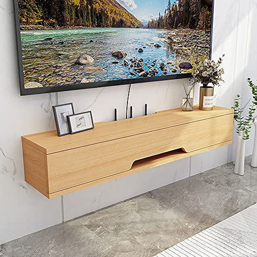 GAOXIONG Mobile Porta TV sospeso in Legno massello, unità di archiviazione TV a Parete per Ufficio Domestico con decoder, Router, Lettori Dvd, Finitura Opaca, 70 cm