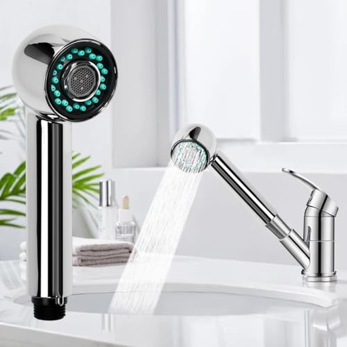 FuxFuis Soffione di Ricambio con 2 Tipi di Getto, Doccetta per Lavandino Cucina Universale, Doccetta Estraibile per Rubinetto da Cucina, Soffione Spruzzatore di Ricambio per Lavello Cucina, Bagno