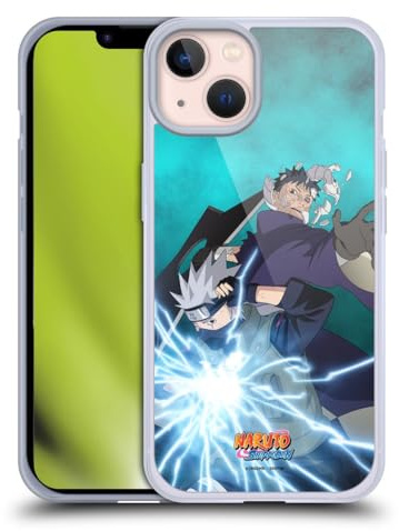 Head Case Designs Offizielle Naruto Shippuden Obito und Kakashi Schluessel Kunst Gel Handyhülle Hülle [Militärischer Schutzgrad] Kompatibel mit Apple iPhone 13