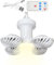 Ventiladores Solares | Ventilador Portátil De Exterior Con Luz LED Solar - Circulador De Aire 2 En 1 Plegable Con Mando A Distancia Para Playa Dormitorio Camping Tienda Senderismo