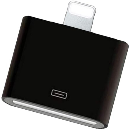 rosyclo Lightning to 30 Pin-Adapter, Apple MFi Certified 8Pin Male to 30Pin Female Converter, iPhone Charging Connector with iPhone 14/13/12/11/X/8/7/6/5/iPad/iPod Black (No Audio)