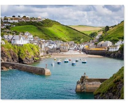 Jigsaw Puzzle 1000 Pieces for Adults，Fishing village of Port Isaac on the coast of North Cornwall, England，Paper Puzzle - Unique Suitable for Teenagers and Adults（38x26cm）-A41